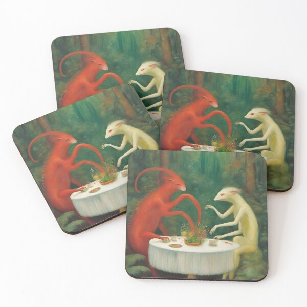Item preview, forest creatures having tea time designed and sold by ohsopurposeless.