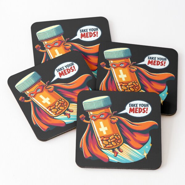 Item preview, Funny Superhero Pill Bottle Caped Crusader - Take Your ADHD Meds designed and sold by Unitepeople.