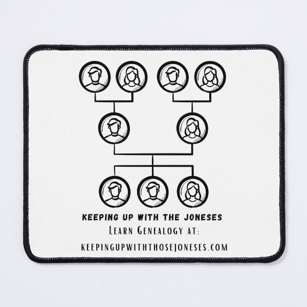Item preview, Keeping Up With The Joneses-Pedigree Chart-Black Print designed and sold by Genealogyteam.
