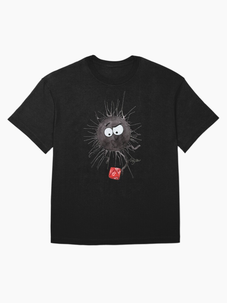 Thumbnail 3 of 7, Oversized T-Shirt, Black Puffball with RPG dice designed and sold by CaryadArtwork.