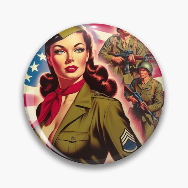 Item preview, Vintage Military Pin-up designed and sold by PulpVintage.