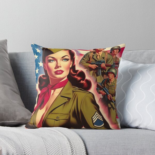 Aperçu de l'œuvre Pin-up militaire vintage créée et vendue par PulpVintage.