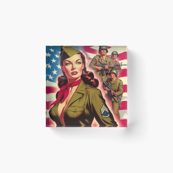 Item preview, Vintage Military Pin-up designed and sold by PulpVintage.