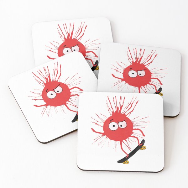 Item preview, Red puffball skaters designed and sold by CaryadArtwork.