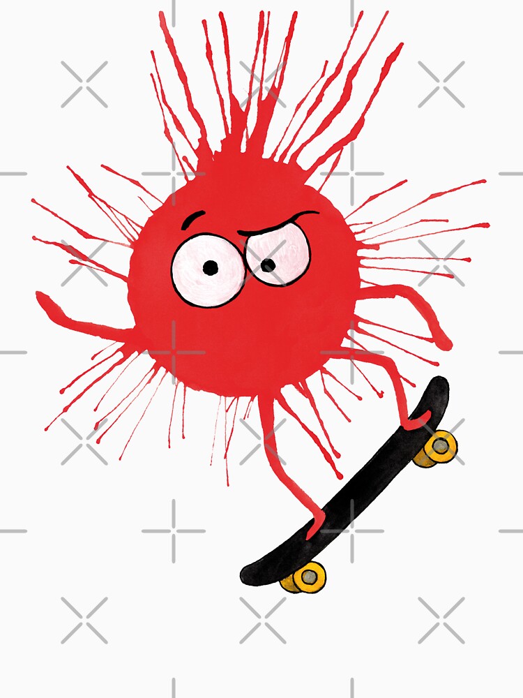 Thumbnail 7 of 7, Classic T-Shirt, Red puffball skaters designed and sold by CaryadArtwork.