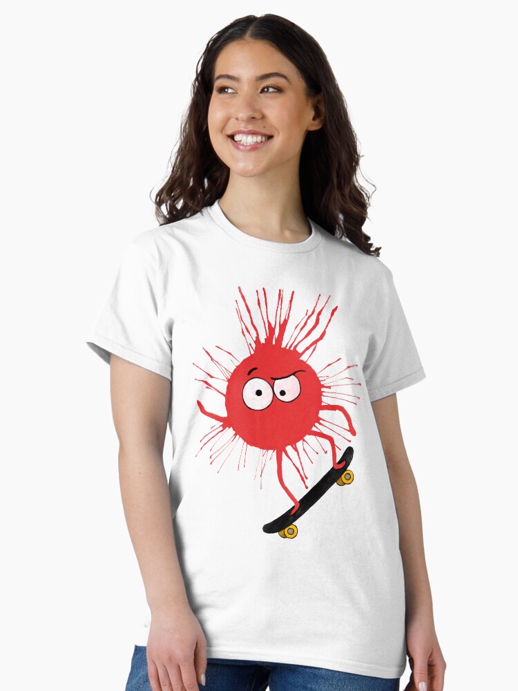 Thumbnail 1 of 7, Classic T-Shirt, Red puffball skaters designed and sold by CaryadArtwork.