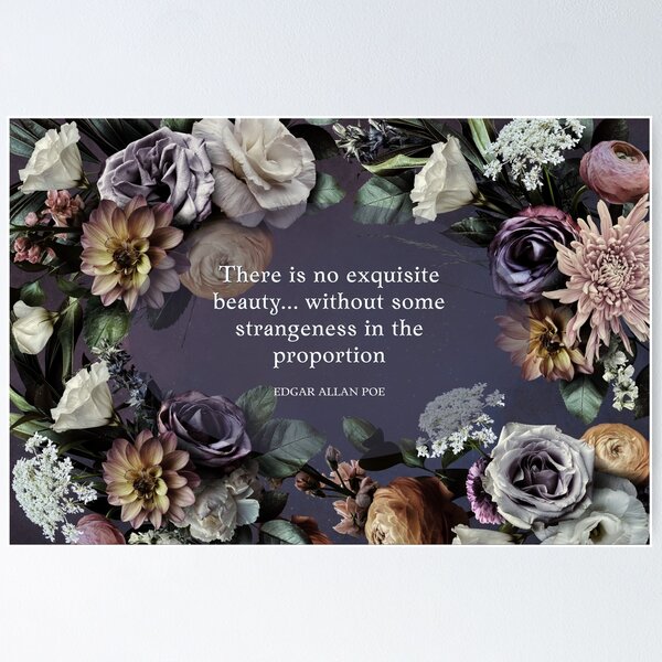 Item preview, There is No Exquisite Beauty Edgar Allan Poe Quote designed and sold by CultandObscure.