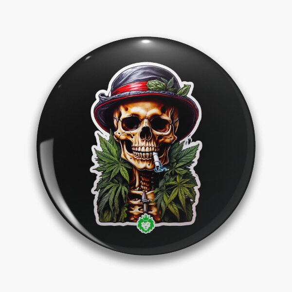 Item preview, Skull smoking weed designed and sold by GreenKingShop.