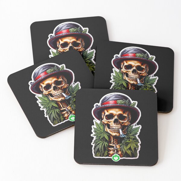 Item preview, Skull smoking weed designed and sold by GreenKingShop.