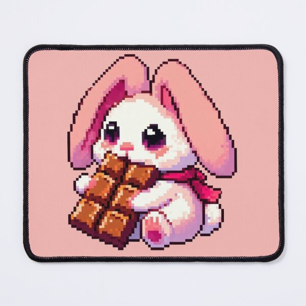 Item preview, Bunny eating chocolate bar designed and sold by Vibrantpixel47.