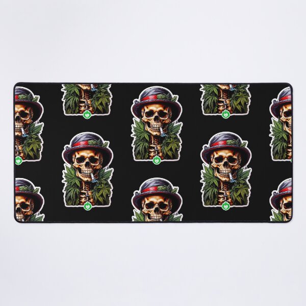 Item preview, Skull smoking weed designed and sold by GreenKingShop.