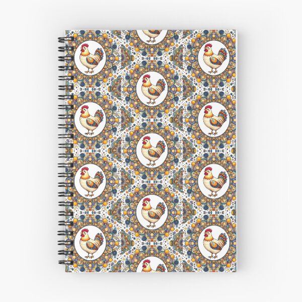 Item preview, Folk Art Cute Golden Chicken floral pattern  designed and sold by FOLK ART FUSION.