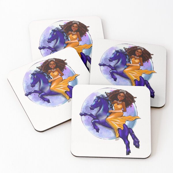 Item preview, African American Afro Queen on horse | Strong Black Woman Melanin Dance Art | Educated Black Girl Birthday Gift designed and sold by Artonmytee.