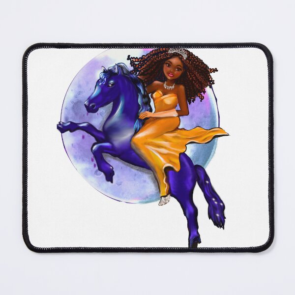 Item preview, African American Afro Queen on horse | Strong Black Woman Melanin Dance Art | Educated Black Girl Birthday Gift designed and sold by Artonmytee.