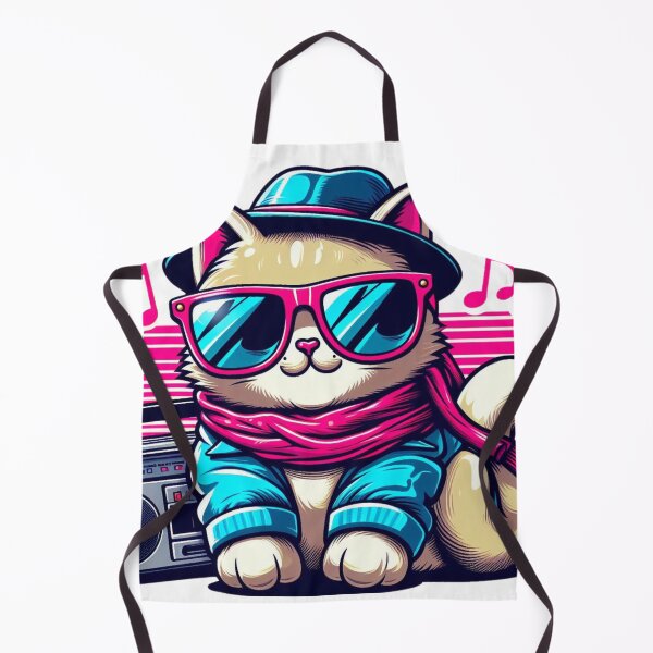 Item preview, 80's Cat Music Vibe designed and sold by Furbabies Art.
