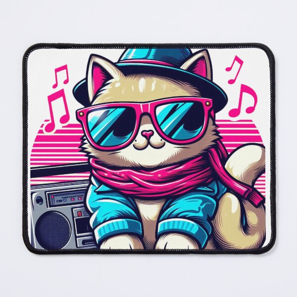 Artikelvorschau, 80er-Jahre-Katzenmusik-Vibe entworfen und verkauft von Furbabies Art.