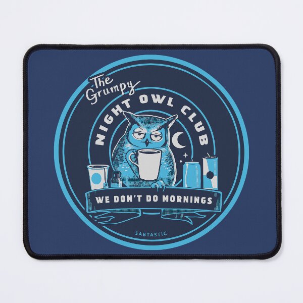Item preview, Grumpy Night Owl Club - Circular designed and sold by Sabtastic.