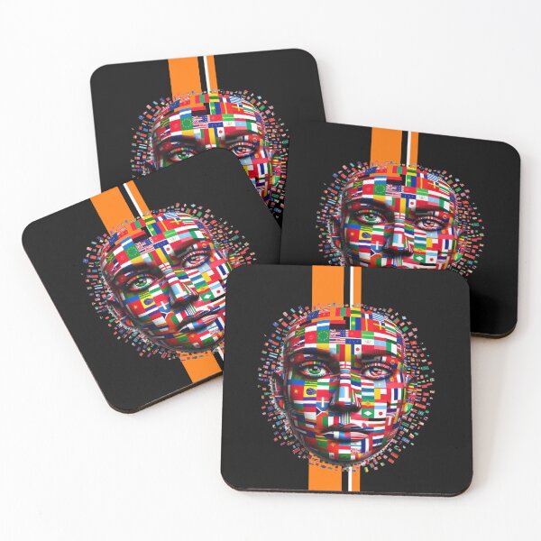 Item preview, Face montage of international flags.World of Flags designed and sold by Bukhisz.