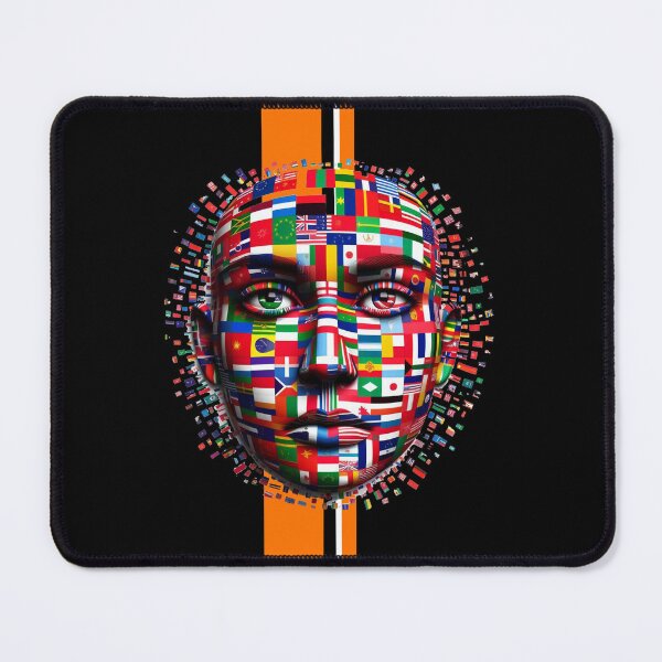 Item preview, Face montage of international flags.World of Flags designed and sold by Bukhisz.