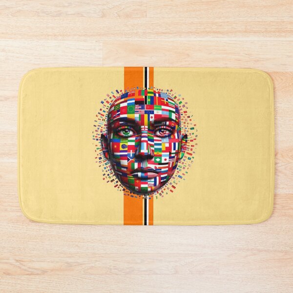 Item preview, Face montage of international flags.World of Flags designed and sold by Bukhisz.