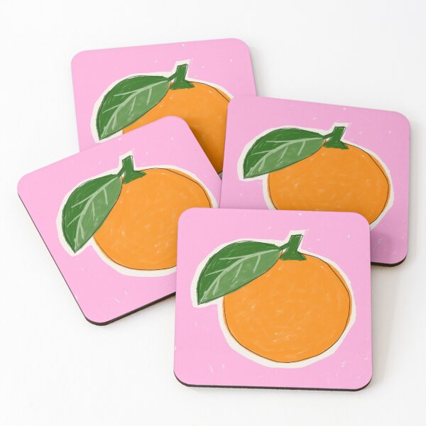 Item preview, Orange illustration. Orange printable art on pink background. Decoration with fruit designed and sold by AlarconStudio.