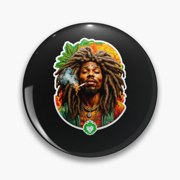 Item preview, Rastafari smoking weed designed and sold by GreenKingShop.