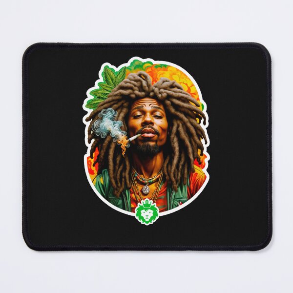 Item preview, Rastafari smoking weed designed and sold by GreenKingShop.