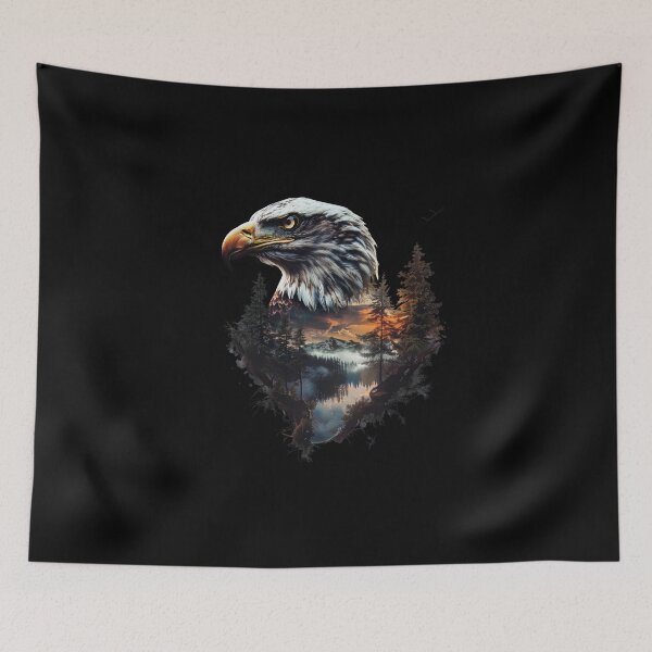 Item preview, My Spirit Mystical Animal is Eagle.Eagle head with nature. designed and sold by elnexshop.
