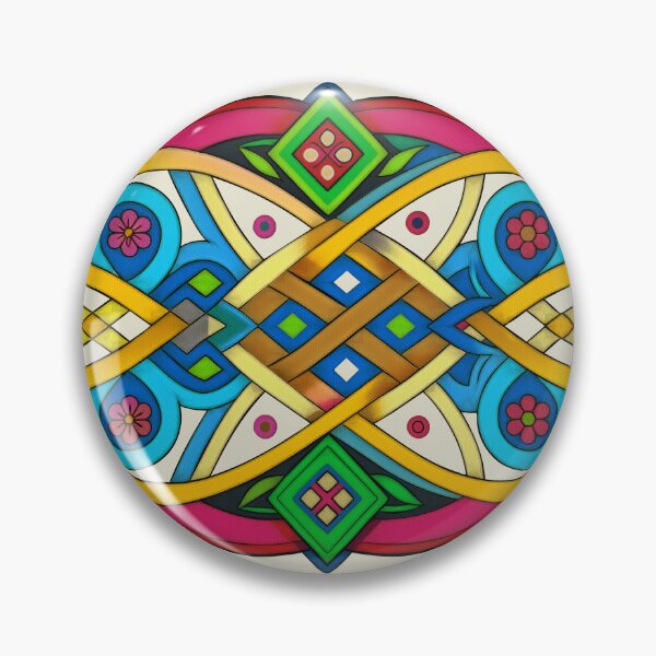 Item preview, Knotwork and flowers - horizontal version designed and sold by Mustela erminea.