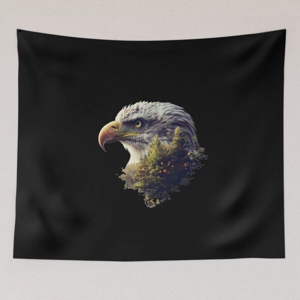 Item preview, My Spirit Mystical Animal is Eagle.Eagle head with nature designed and sold by elnexshop.