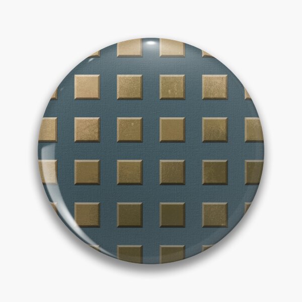 Item preview, Gold and Blue Metal 3D Squares Pattern designed and sold by Diana377.