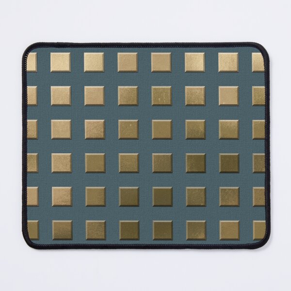 Item preview, Gold and Blue Metal 3D Squares Pattern designed and sold by Diana377.