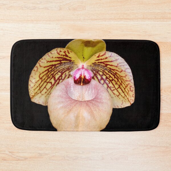 Item preview, Lady Slipper Orchid on Black Background  designed and sold by richardbryce.