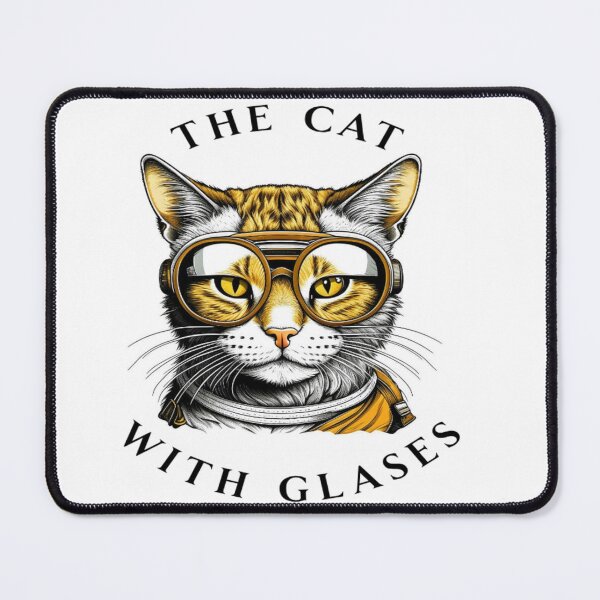Item preview, cat with glasses designed and sold by MosaicMagic.