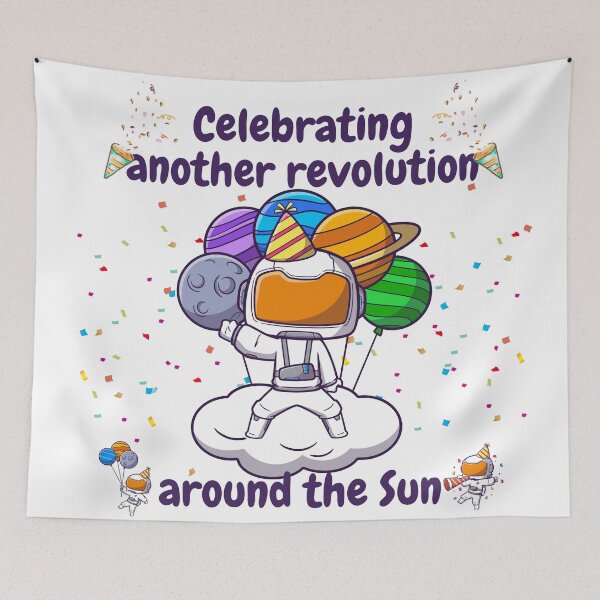 Item preview, Celebrating another revolution around the sun, celebrating birthday designed and sold by NoetherSym.