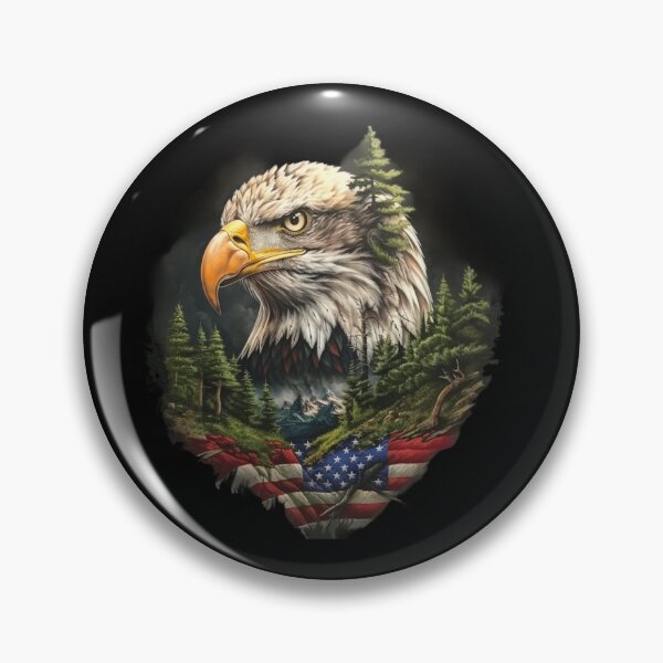 Item preview, My Spirit Mystical Animal is Eagle.Eagle head with nature designed and sold by elnexshop.
