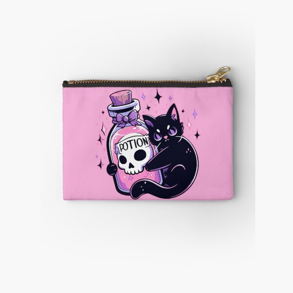 Item preview, Kawaii Black Cat, Pink Death Potion designed and sold by TomFrontierArt.