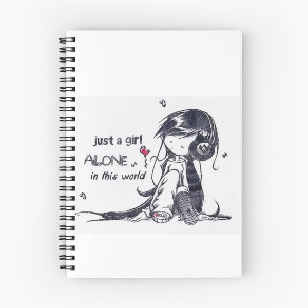 Item preview, Just a girl alone in this world sticker designed and sold by prettyuglyangel.