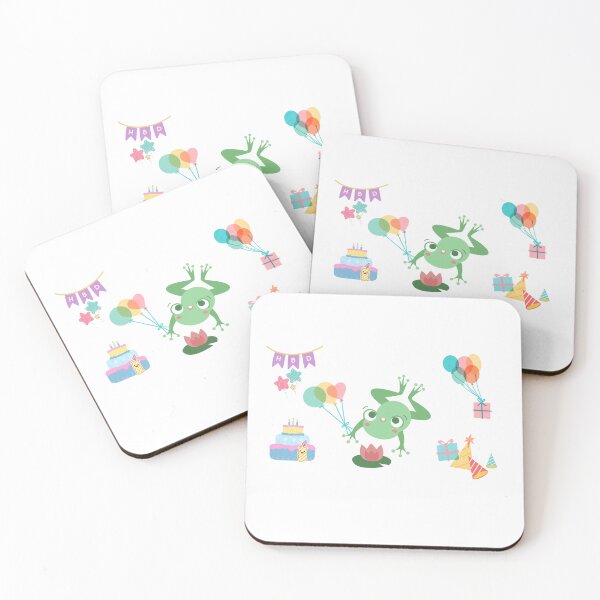 Item preview, Happy Birthday HBD Frog Lily Pad Cake Balloons Hats Gifts Candles Design designed and sold by Leap Shop.