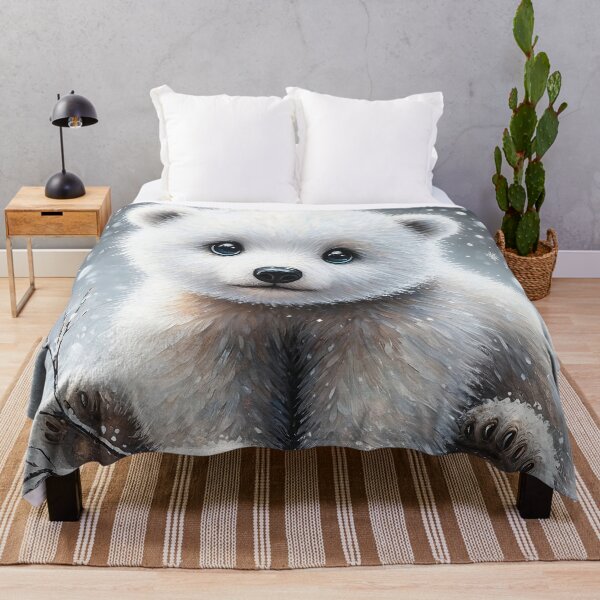 Item preview, Majestic Polar Bear - Arctic Wildlife Canvas Print designed and sold by StickerStudio27.