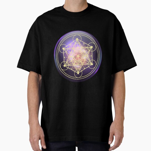 Metatron Cube in Cosmos Oversized T-Shirt