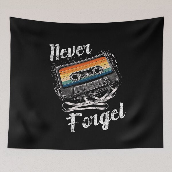 Item preview, Never Forget - Retro Cassette Vibes Tee designed and sold by SRZT.