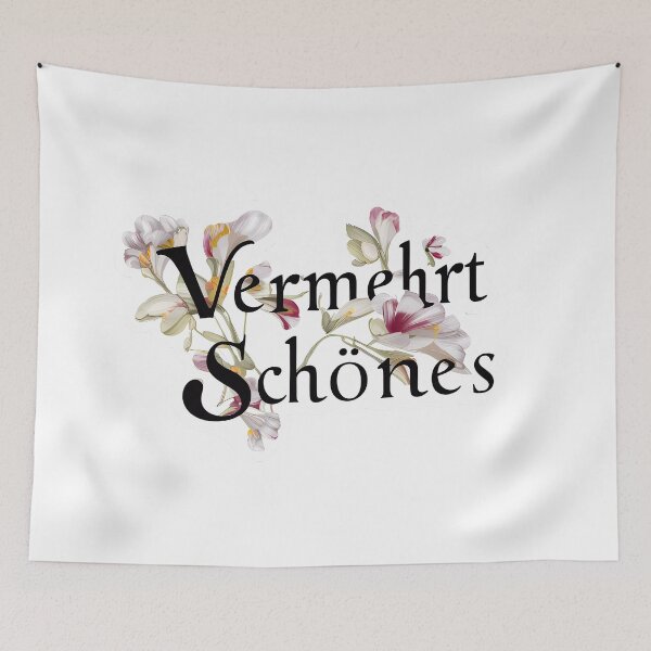 Artikelvorschau, „Vermehrt Schönes“ Pastell Blumen Typografie Design Inspirierend Motivierend entworfen und verkauft von WatermelonPink.