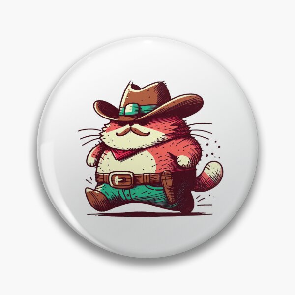Item preview, fatcat cowboy designed and sold by Funky Land.