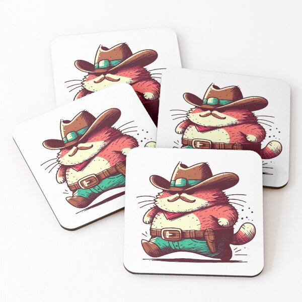 Item preview, fatcat cowboy designed and sold by Funky Land.