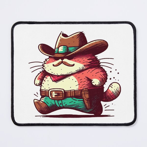 Item preview, fatcat cowboy designed and sold by Funky Land.