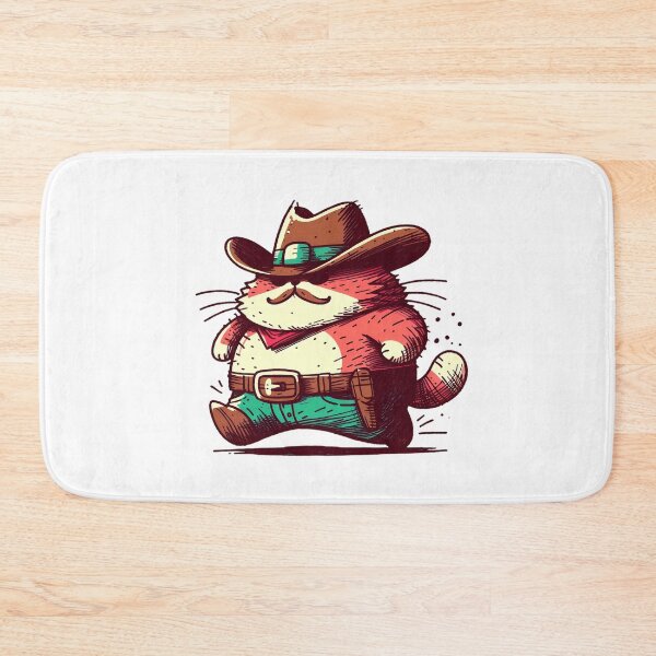 Item preview, fatcat cowboy designed and sold by Funky Land.