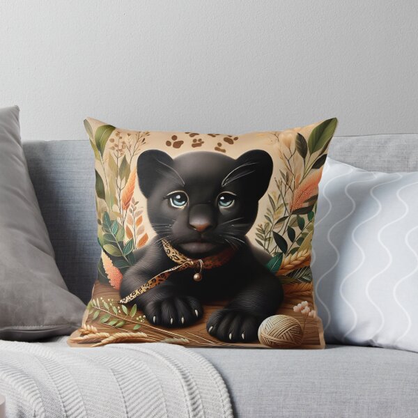 Item preview, Sweet Baby Panther - Wildlife Nursery Art Print designed and sold by StickerStudio27.