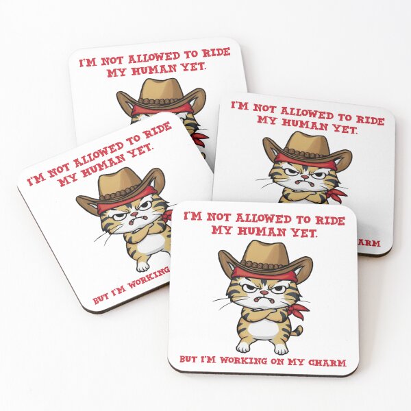 Item preview, Funny cowboy cat - I'm not allowed to ride my human yet designed and sold by Micjr.