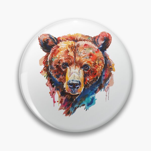 Item preview, Colourful Illustration of a Brown Bear designed and sold by Sticker1Central.